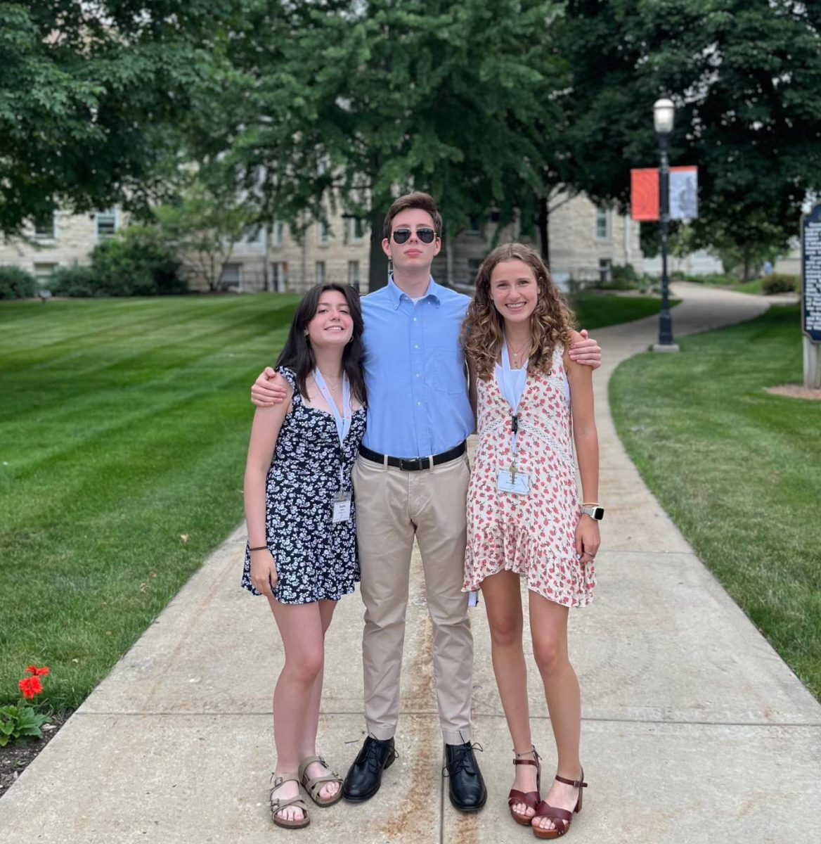 President Talia Bauer (far right) at the World Affairs Seminar, an annual student leadership conference. 