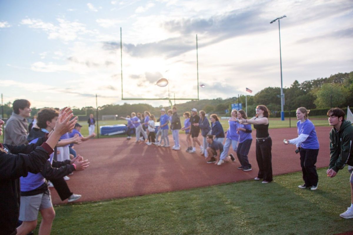 Water balloon toss, one of many games at this year’s Cancer Walk